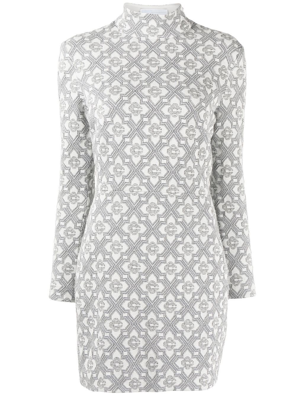 Casablanca monogram-jacquard mini dress - White von Casablanca