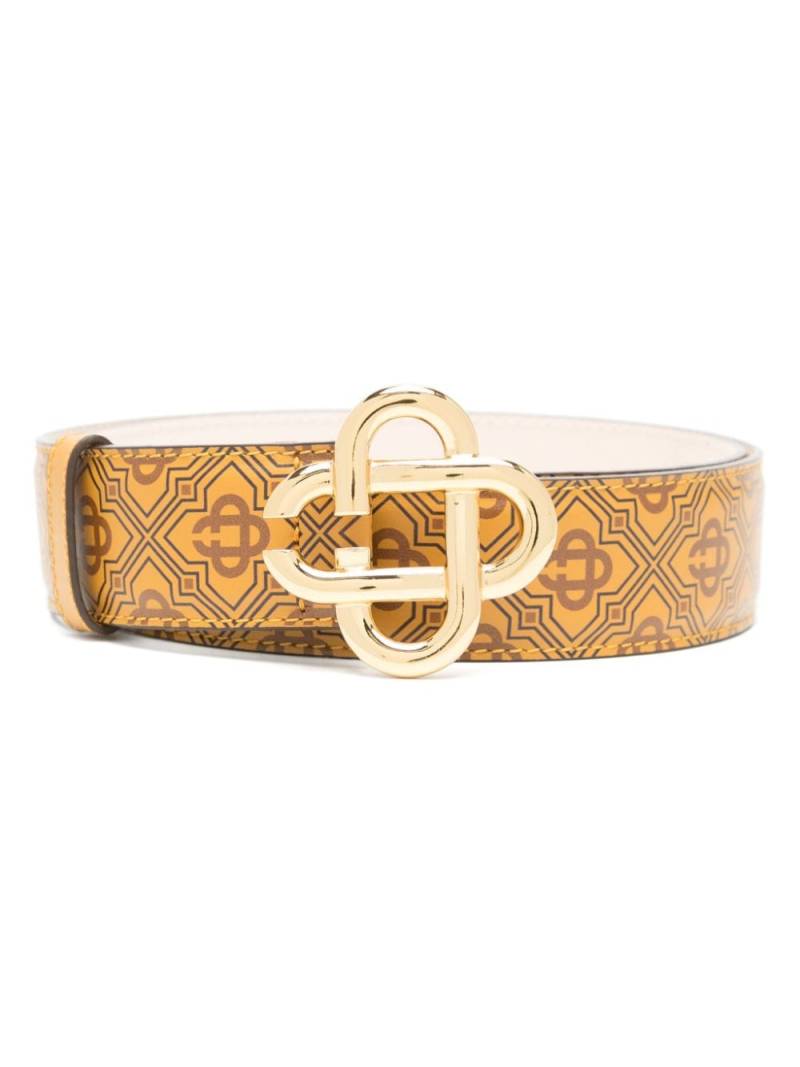 Casablanca monogram-pattern leather belt - Brown von Casablanca