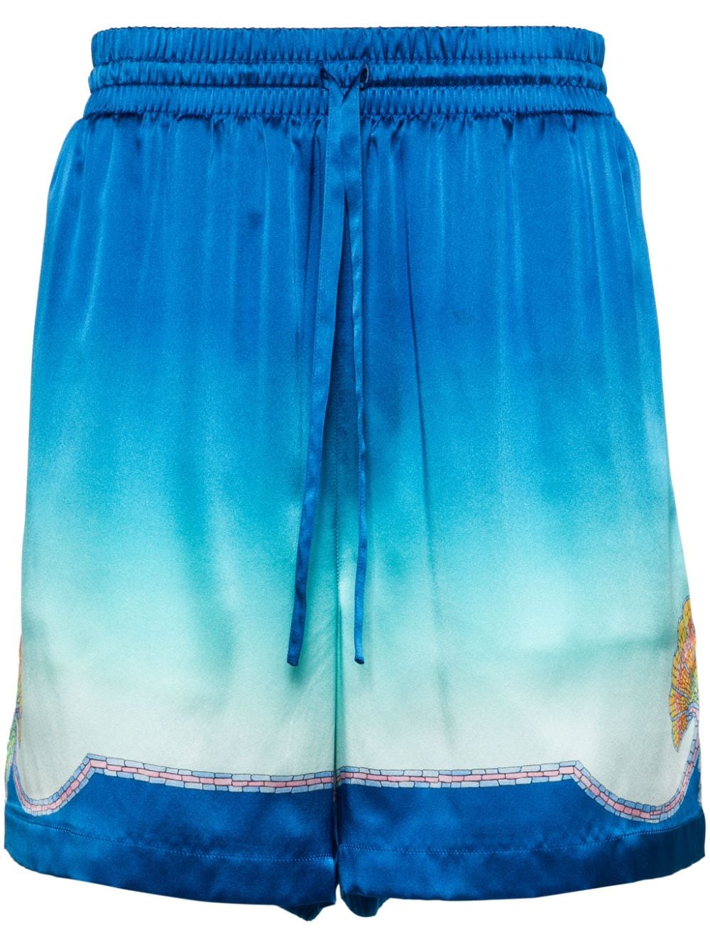 Casablanca ombré mosaic silk shorts - Blue von Casablanca