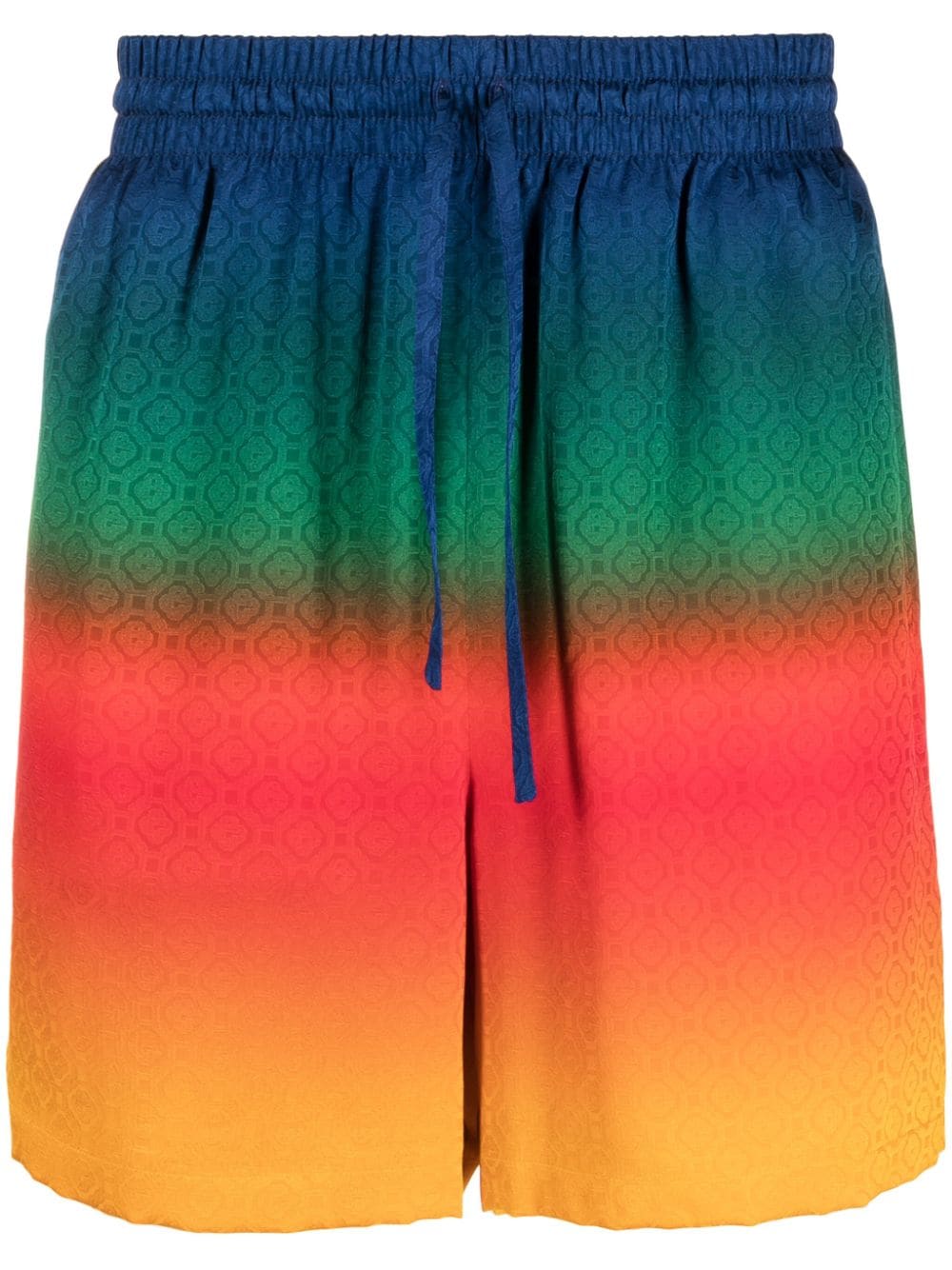 Casablanca rainbow-ombré silk track shorts - Blue von Casablanca