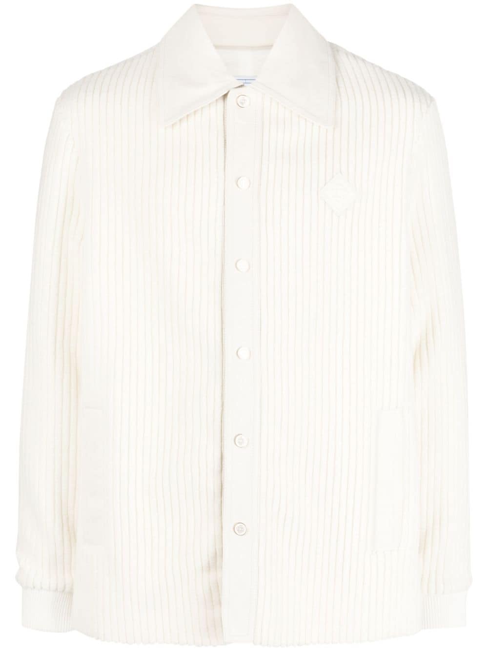 Casablanca ribbed buttoned cardigan - White von Casablanca