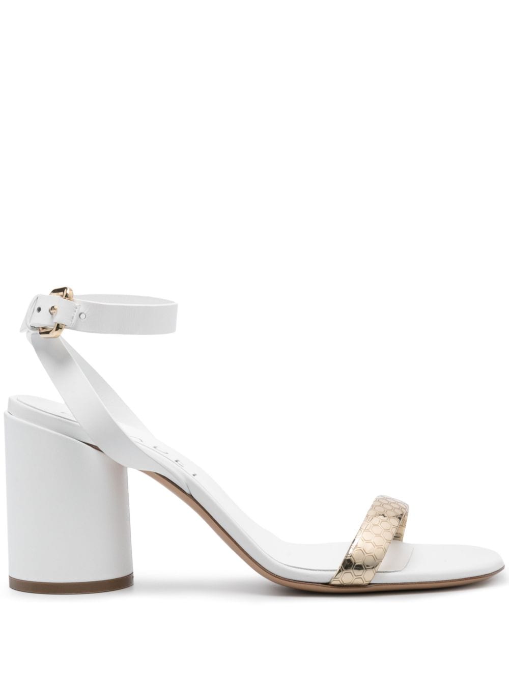 Casadei Atomium Cleo 80mm leather sandals - White von Casadei