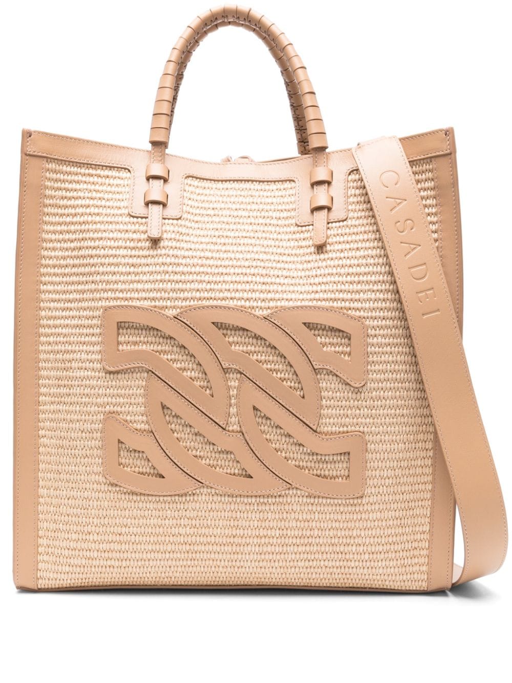 Casadei Beaurivage raffia tote bag - Brown von Casadei