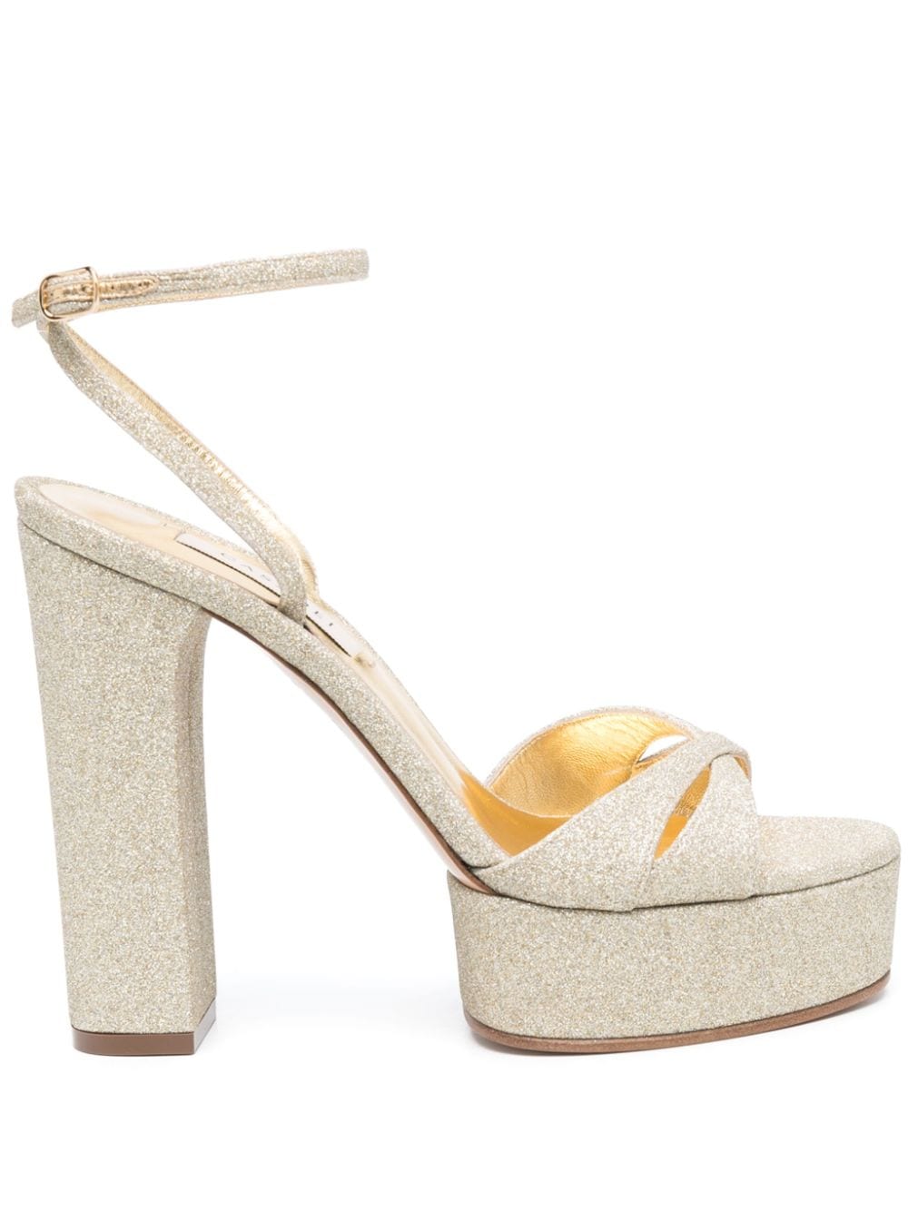 Casadei Betty Citylight 130mm platform sandals - Gold von Casadei