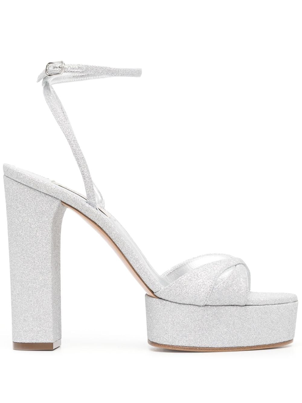 Casadei Betty Citylight 130mm platform sandals - Silver von Casadei