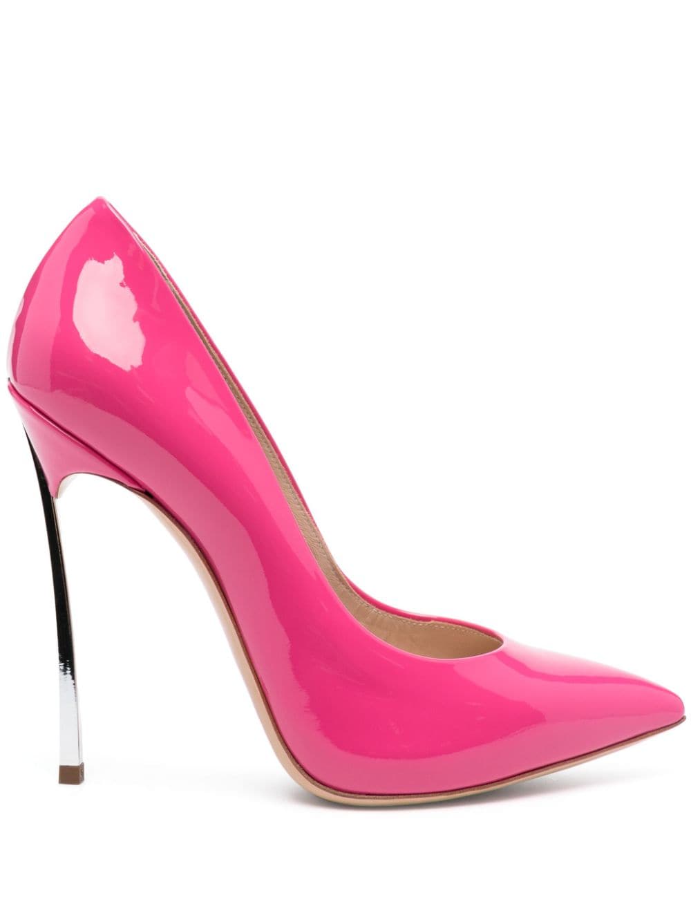 Casadei Blade 120mm patent leather pump - Pink von Casadei