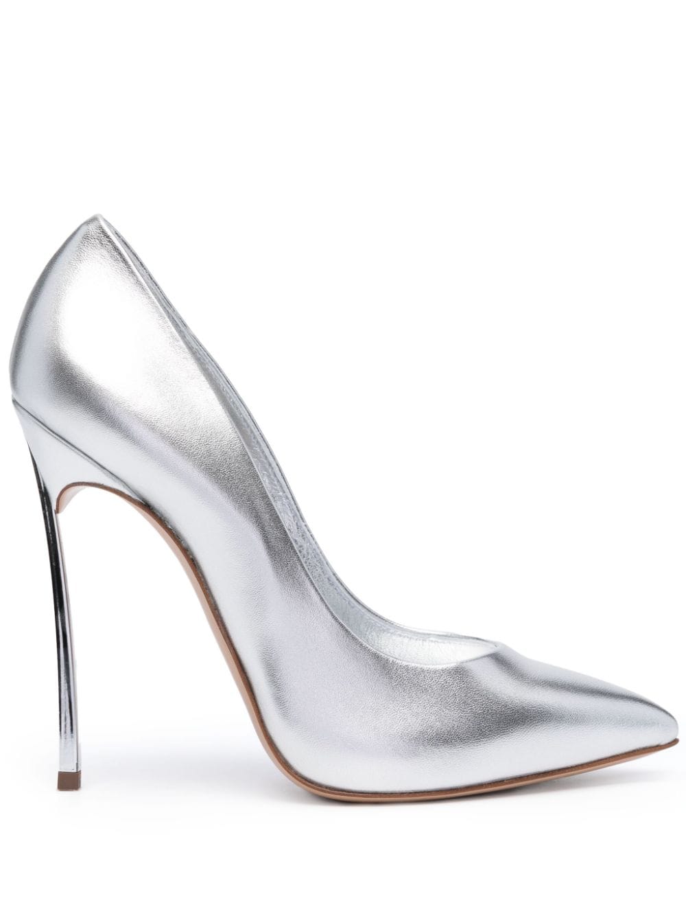 Casadei Blade metallic leather pumps - Silver von Casadei