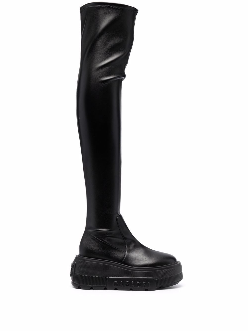 Casadei C-Chain thigh-high boots - Black von Casadei