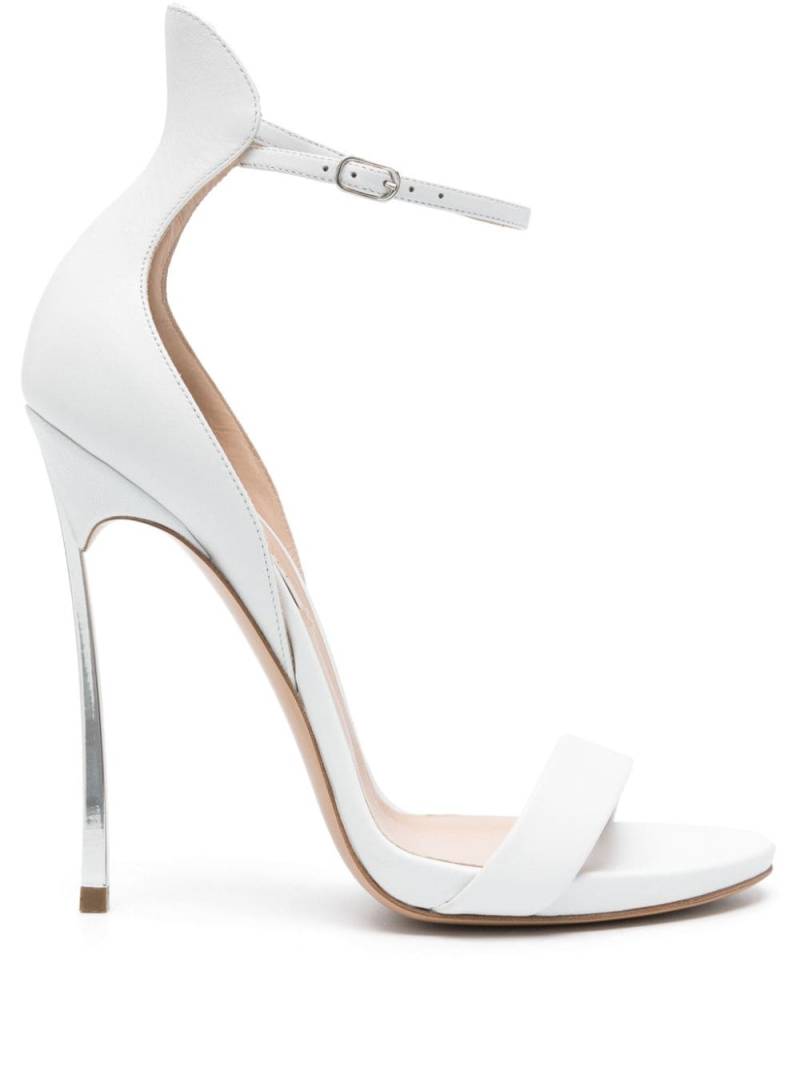 Casadei Cappa Blade 115mm leather sandals - White von Casadei