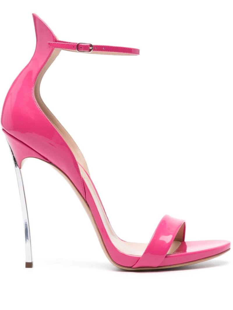 Casadei Cappa Blade 120mm leather sandals - Pink von Casadei