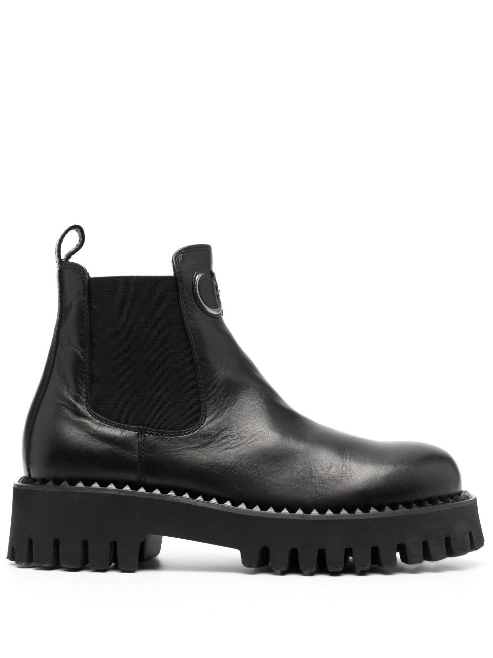 Casadei Chelsea leather boots - Black von Casadei