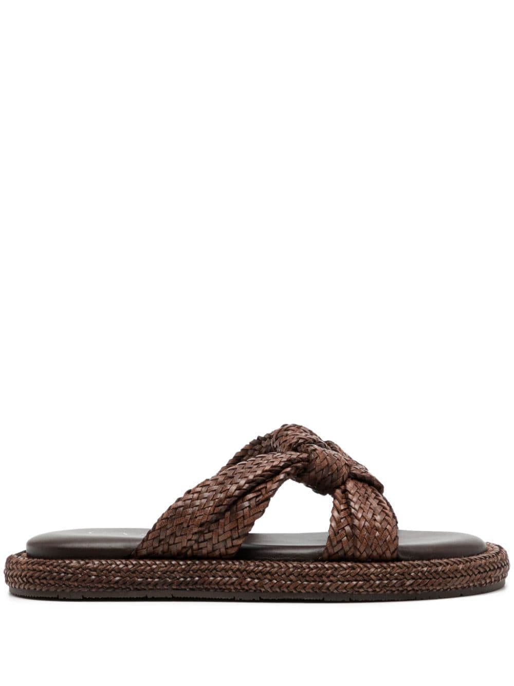 Casadei Dama Lido faux-leather sandals - Brown von Casadei