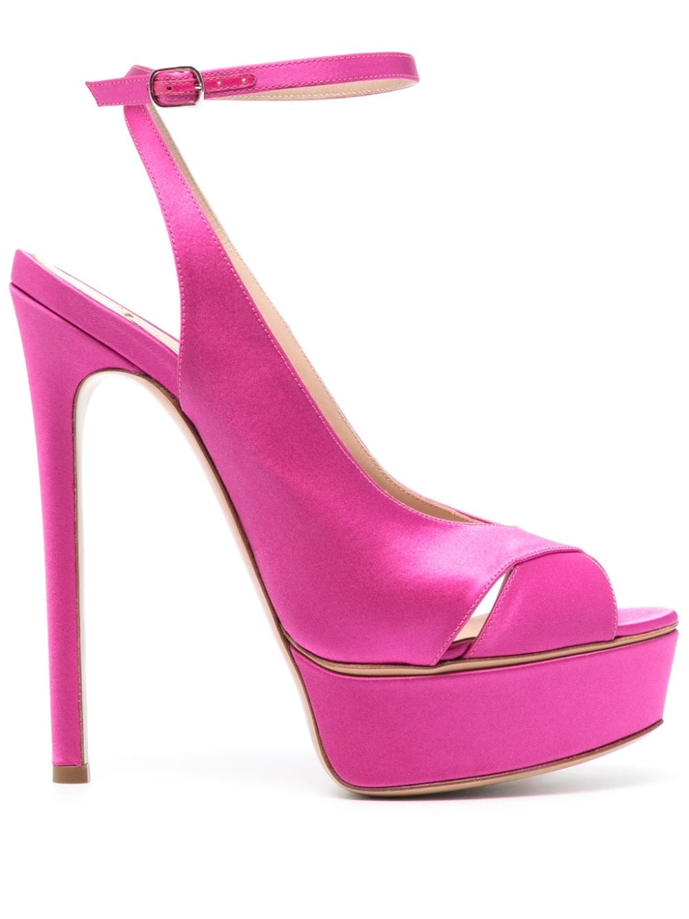 Casadei Flora Jolly 140mm satin sandals - Pink von Casadei