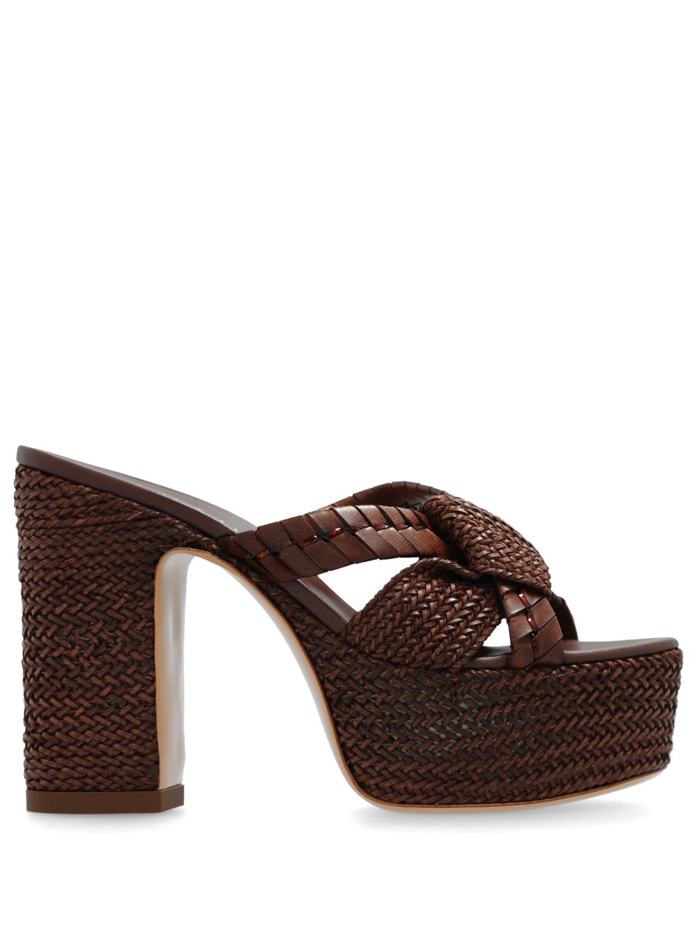 Casadei Formentera 140mm platform mules - Brown von Casadei