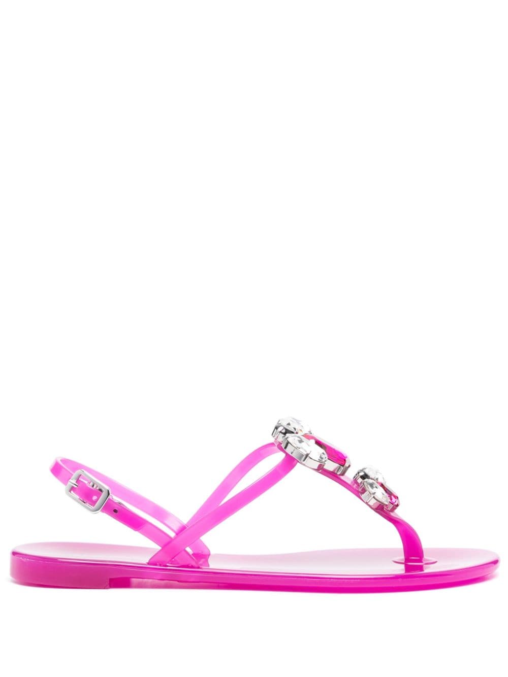 Casadei Jelly crystal-embellishment sandals - Pink von Casadei