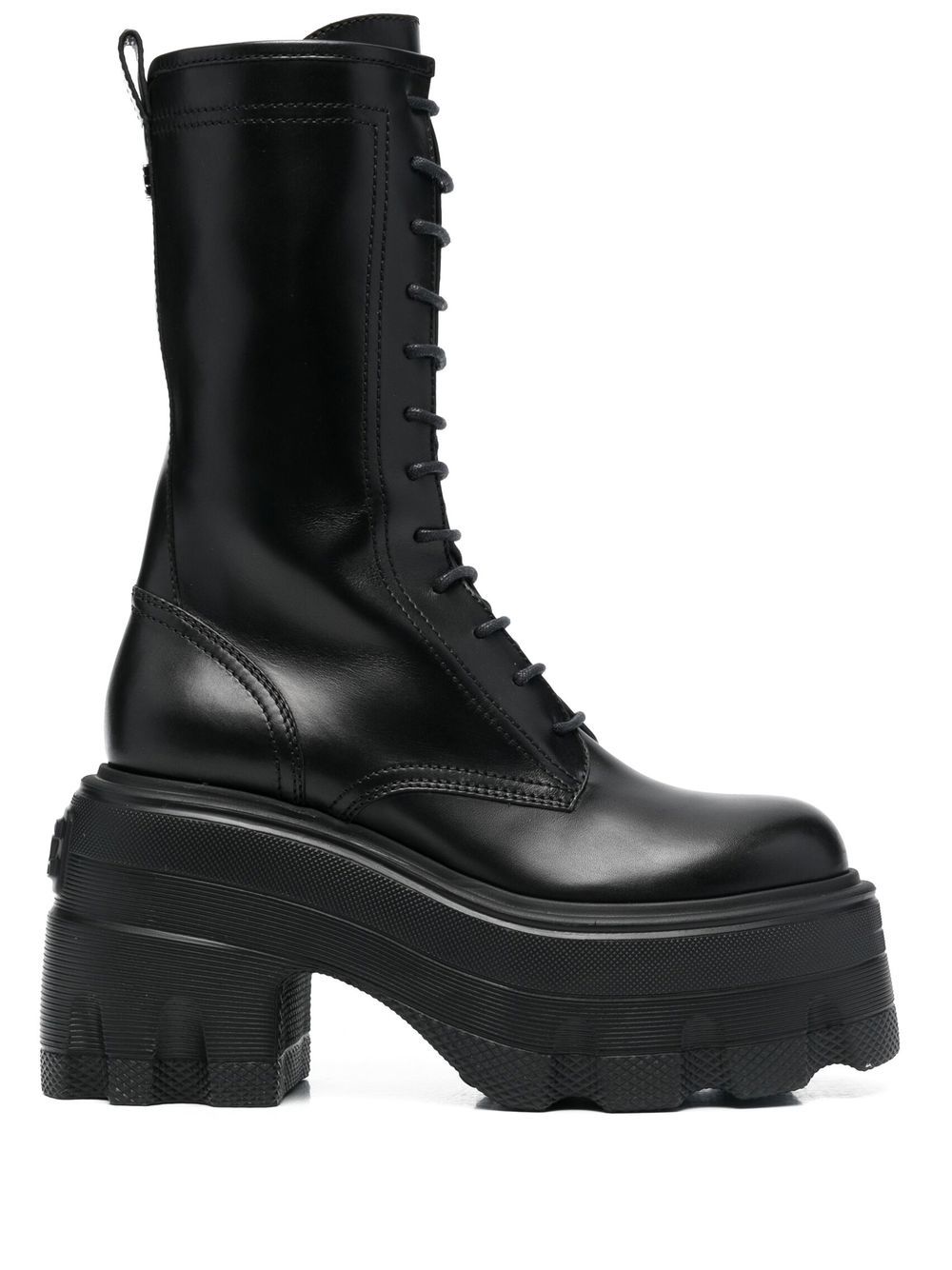 Casadei Maxi lace-up army 120mm boots - Black von Casadei