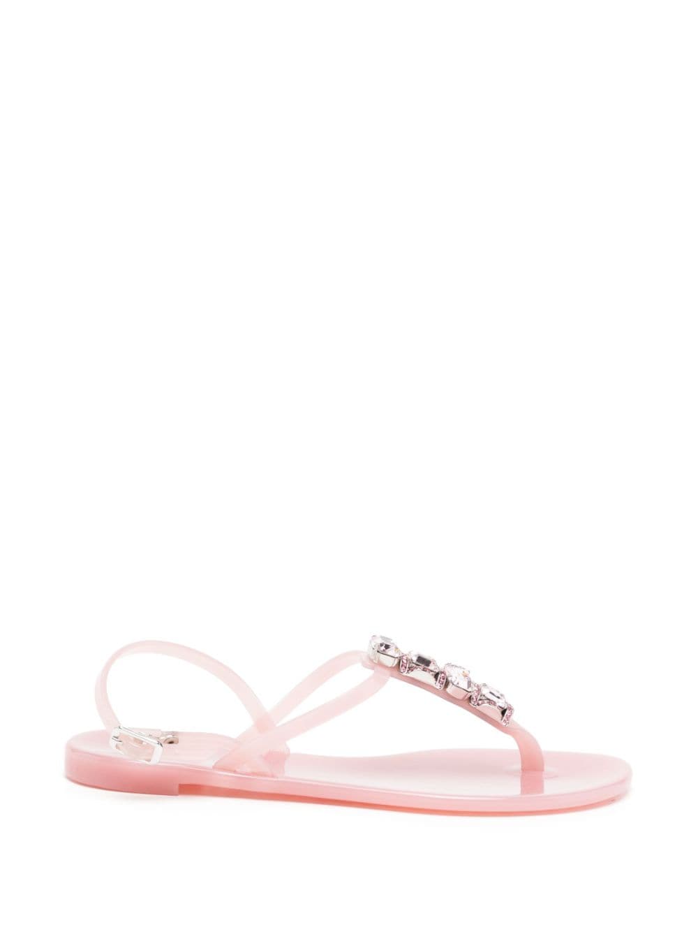 Casadei crystal-embellished beach flip flops - Pink von Casadei