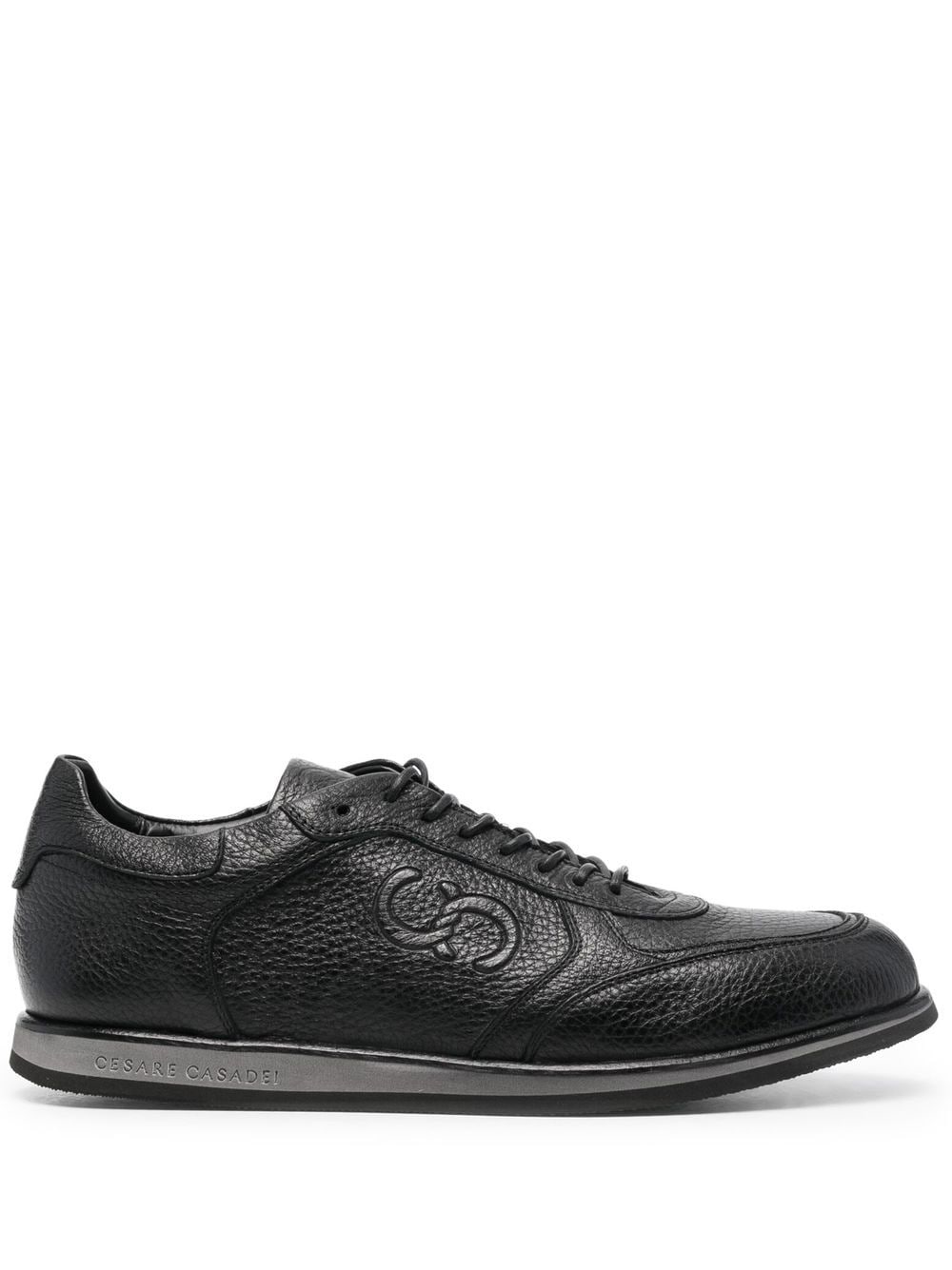 Casadei debossed-logo low-top sneakers - Black von Casadei