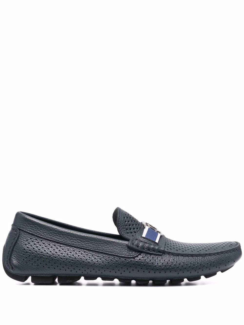 Casadei perforated leather loafers - Blue von Casadei