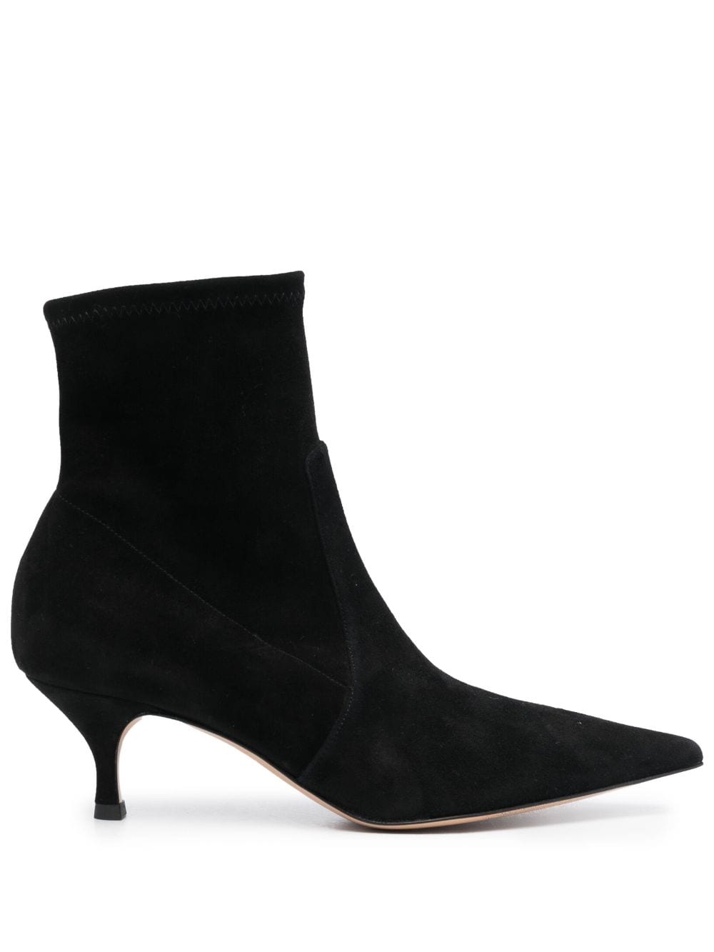 Casadei pointed-toe 65mm suede boots - Black von Casadei