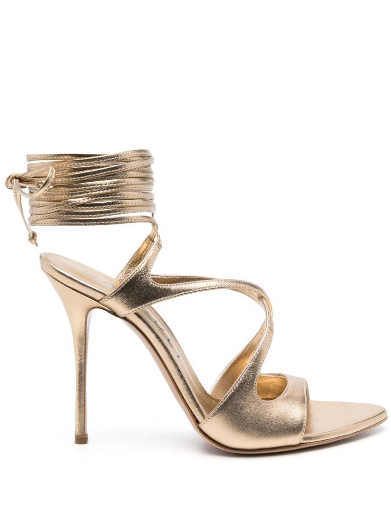 Casadei strappy 110mm leather sandals - Gold von Casadei