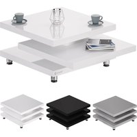 Couchtisch New York Weiß 72x72cm verstellbar von Casaria®