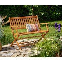 Gartenbank Eukalyptusholz FSC®-zertifiziert 120x55x90cm von Casaria®