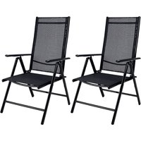 Gartenstuhl Bern 2er-Set Anthrazit von Casaria®