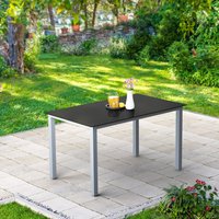 Gartentisch Bern Silber Alu 150x90x75cm von Casaria®