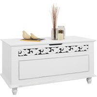 Holztruhe Jersey Weiß 80x40x48cm von Casaria®