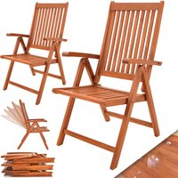 Klappstuhl Vanamo 2er-Set Eukalyptus FSC® zertifiziert von Casaria®