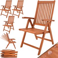 Klappstuhl Vanamo 4er-Set Eukalyptus von Casaria®