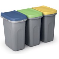 Mülleimer 3er-Set Kunststoff 25L von Casaria®
