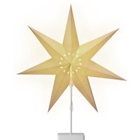 Papierstern LED Weiß Ornament inkl Ständer von Casaria®