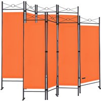 Paravent Lucca 2er-Set Orange 180x163cm von Casaria®