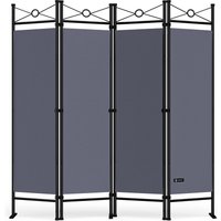 Paravent Lucca Anthrazit 180x163cm von Casaria®