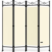 Paravent Lucca Creme 180x163cm von Casaria®