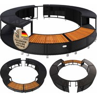 Polyrattan Pool Rahmen für LAY-Z-SPA von Casaria®