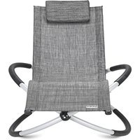 Relaxliege Neapel Grau 170x75x82cm klappbar von Casaria®