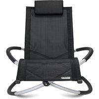 Relaxliege Neapel Schwarz 170x75x82cm klappbar von Casaria®