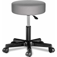 Rollhocker mit Rollen Kunstleder Grau 360° drehbar von Casaria®