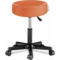 Rollhocker Kunstleder Orange 360° drehbar von Casaria®