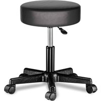 Rollhocker mit Rollen Kunstleder Schwarz 360° drehbar von Casaria®