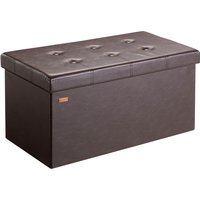Sitzbank Braun 80x40x40cm MDF faltbar von Casaria®
