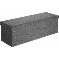 Sitzbank Dunkelgrau 115x38x38cm mit Stauraum faltbar von Casaria®