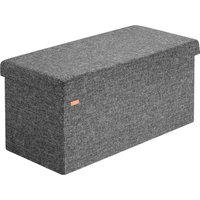 Sitzbank Dunkelgrau 80x40x40cm MDF faltbar von Casaria®