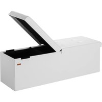 Sitzbank Weiß 115x38x38cm mit Klappdeckel von Casaria®