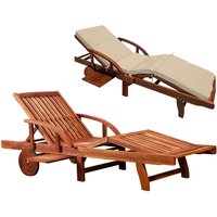 Sonnenliege Tami Sun® inkl Auflage Creme von Casaria®