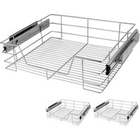 Teleskopschublade 3er-Set 60cm Schrankbreite Außenmaß von Casaria®