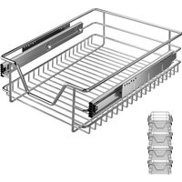Teleskopschublade 4er-Set 40cm Schrankbreite Außenmaß von Casaria®